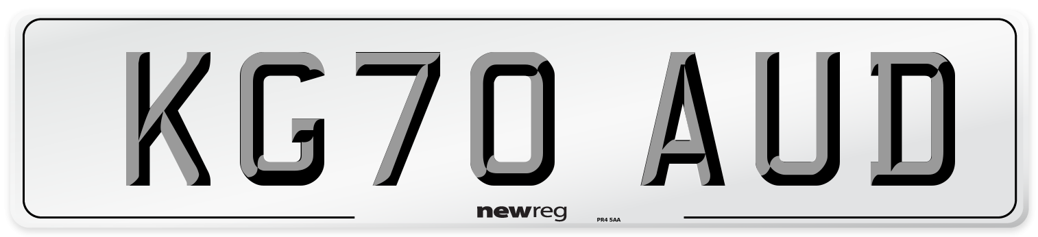 KG70 AUD Number Plate from New Reg